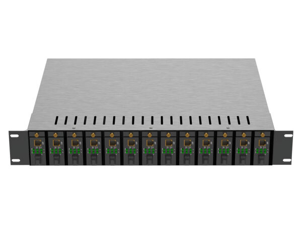 14 slots Unmanaged Media Converter Chassis YT-81/4-2A LNGMC-YT-81/4-2A - 1