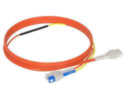 1.5m (5ft) LC UPC 12 Fibers OM4 Multimode Bunch PVC (OFNR) 0.9mm Fiber Optic Pigtail - 3