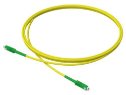 1m (3ft) SC APC to SC APC Simplex OS2 Single Mode Indoor Armored PVC (OFNR) 3.0mm Fiber Optic Patch Cable - LONGLINE