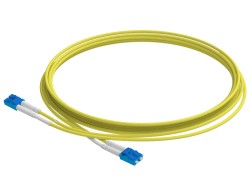 1m (3ft) Senko CS™ UPC to CS™ UPC Duplex OS2 Single Mode PVC (OFNR) 2.0mm Fiber Optic Patch Cable, for 200/400G Network Connection - 3