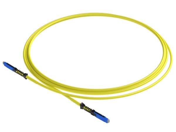 1m (3ft) US Conec MDC UPC to MDC UPC Uniboot Duplex OS2 Single Mode PVC (OFNR) 2.0mm Fiber Optic Patch Cable, for 200/400G Network Connection - 3