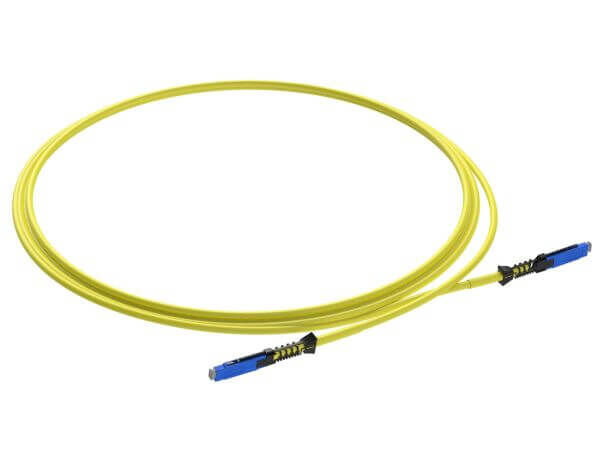 1m (3ft) US Conec MDC UPC to MDC UPC Uniboot Duplex OS2 Single Mode PVC (OFNR) 2.0mm Fiber Optic Patch Cable, for 200/400G Network Connection - 2