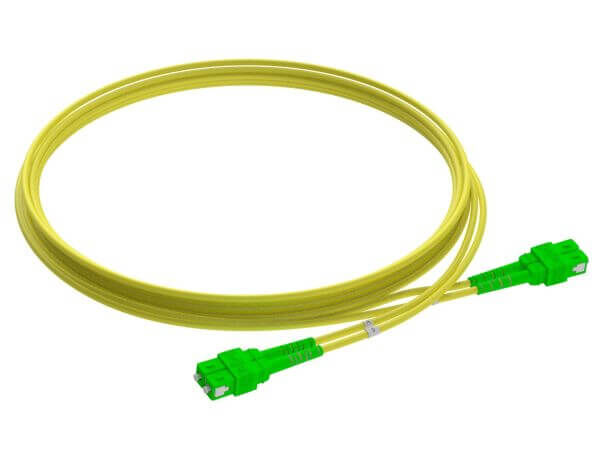 2m (7ft) SC UPC to SC UPC Duplex OM4 Multimode Armored PVC (OFNR) 3.0mm Fiber Optic Patch Cable - 1