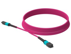 5m (16ft) MTP®-24 (Female) to MTP®-24 (Female) OM3 Multimode Elite Trunk Cable (Color-coded), 24 Fibers, Type A, Plenum (OFNP), Aqua - LONGLINE (1)