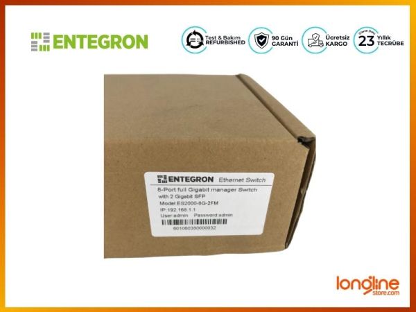 Entegron ENTDS2000-8G-2FM 8 Port full Gigabit managed Switch+2SFP Slots - 2