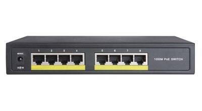 8 Port Full Gigabit POE Switch 10/100/1000M - ENTDPS8208-4P - 1