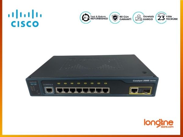 Cisco Catalyst 2960 WS-C2960-8TC-L 8-Port Managed Network Switch - 1