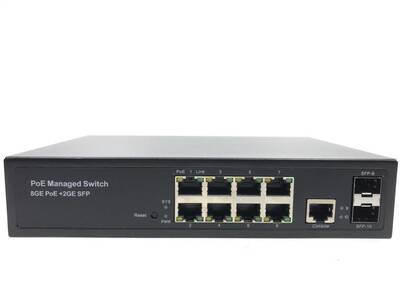 Entegron 48V or 24V POE Output 8-Port Gigabit Managed POE Switch with 2 SFP Slots - 3