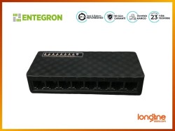 ENTEGRON 8 PORT 10/100 MASAÜSTÜ SWITCH METAL KASA TAK ÇALIŞTIR ENTDS100-8F - ENTEGRON