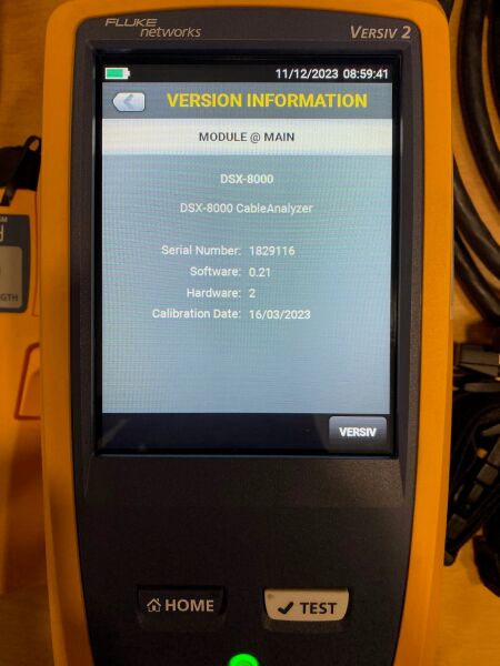 FLUKE VERSIV 2 DSX-8000 with 2x CFP-QUAD Modules - 2