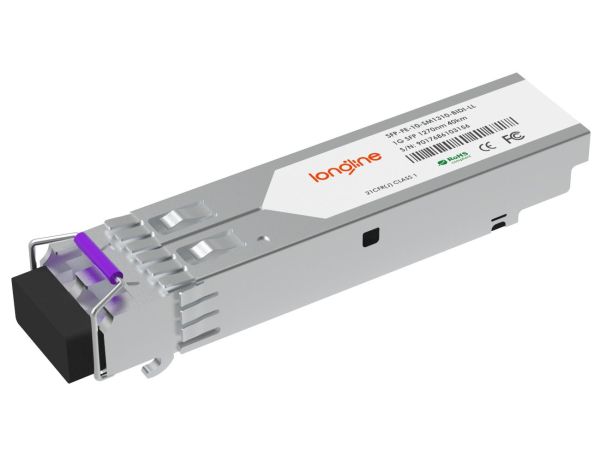 H3C SFP-FE-10-SM1310-BIDI Compatible 100BASE-BX BiDi SFP 1310nm-TX/1550nm-RX 10km DOM Simplex LC SMF Transceiver Module - 1