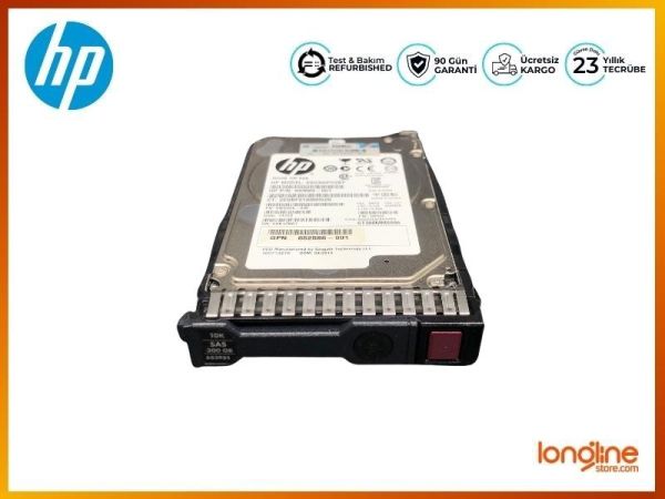 HP HDD 300GB 10K 6G SAS 2.5 SC W/G8 TRAY 652564-B21 653955-001 - 3