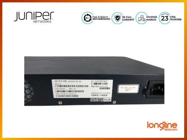 Juniper Networks EX2200-48T-4G 48-Port Gigabit Ethernet 4x SFP Switch - 3