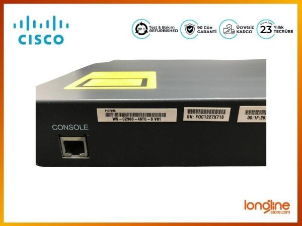 Cisco WS-C2960-48TC-S Catalyst 2960Plus 48 10/100 +2T/SFP Switch - 4