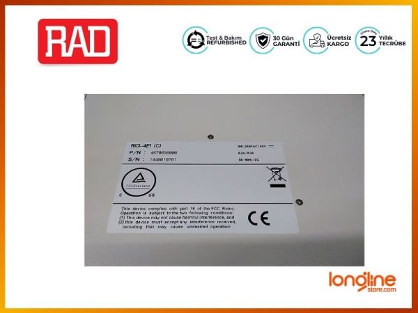 RAD - RICI-4E1 - Fast Ethernet Over 4xE1 Termination Unit - 6