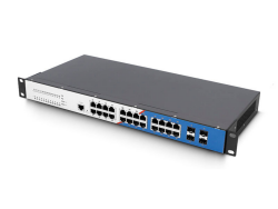 LONGLINE LNGIF24GT-Mpro 4×10GBase-X SFP+ slot+24×1000Base-T RJ45 port single power，AC220V with layer 3 Management no fans ,support static routing RIP、dynamic routing、OSPF Endüstriyel Switch - LONGLINE (1)