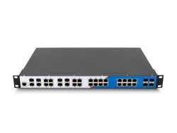 LONGLINE LNGIF8GC16GT-Mpro 4×10GBase-X SFP+ slot++8 ×1000Base Combo port+16×1000Base-T RJ45 port single power，AC220V with layer 3 Management no fans ,support static routing RIP、dynamic routing、OSPF Endüstriyel Switch - LONGLINE