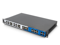 LONGLINE LNGIF8GC16GT-Mpro 4×10GBase-X SFP+ slot++8 ×1000Base Combo port+16×1000Base-T RJ45 port single power，AC220V with layer 3 Management no fans ,support static routing RIP、dynamic routing、OSPF Endüstriyel Switch - LONGLINE (1)