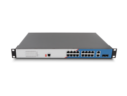 LONGLINE LNGIGF18GT-16POE 16×1000Base-T POE port+uplink 2×1000Base-X SFP slot+2 ×1000Base-T RJ45 port,single power，AC220V with fan ( total Maximum power consumption 260W，each port max 30w) Endüstriyel Switch - LONGLINE