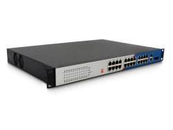 LONGLINE LNGIGF26GT-24POE 24×1000Base-T POE port+uplink 2×1000Base-X SFP slot+2 ×1000Base-T RJ45 port,single power，AC220V with fan ( total Maximum power consumption 400W，each port max 30w) Endüstriyel Switch - LONGLINE (1)