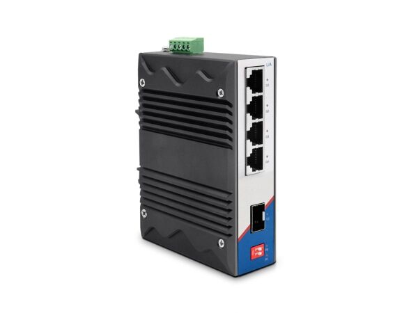 LONGLINE LNGIGF4GT 1×1000Base -X SFP port+4×1000Base-T RJ45 port ,dual power ,DC9-48V(redundancy) Endüstriyel Switch - 1