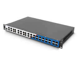 LONGLINE LNGIGF8GC16GF-M 4×1000Base-X SFP slot+8 ×Combo port+16×1000Base-X SFP slot single power，AC220V with layer 3 Management no fans , support static routing RIP Endüstriyel Switch - LONGLINE (1)