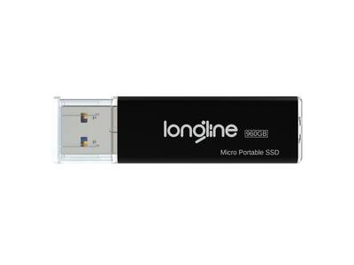 Longline Micro Portable 960GB Usb SSD Flash Bellek Gri 550/500Mb/Sn Okuma Yazma - 2