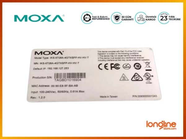 MOXA IKS-6728A-4GTXSFP-HV-HV-T Modular Managed Ethernet Switch - 3