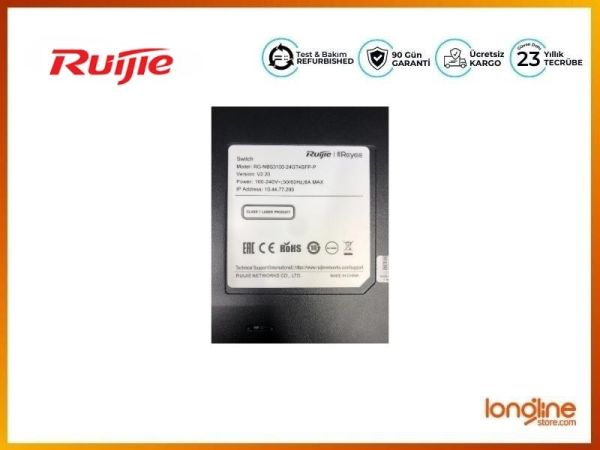 Ruijie RG-NBS3100-24GT4SFP-P 24 Port 10/100/1000 Mbps Gigabit Switch - 6