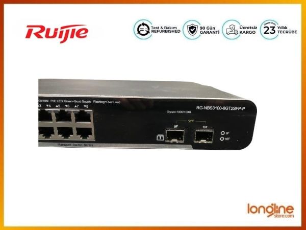 RUIJIE RG-NBS3100-8GT2SFP-P, 10-PORT GIGABIT LAYER 2 POE SWITCH - 5