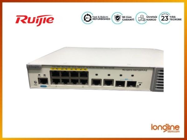 Ruijie RU-RG-S2910-10GT2SFP-P-E 8 Port 10/100/1000 Mbps Gigabit POE Switch - 4