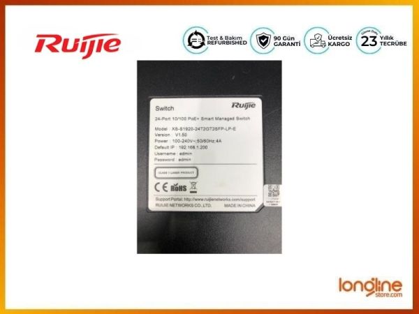 Ruijie XS-S1920-24T2GT2SFP-LP-E 24 Port 2 SFP Switch - 2