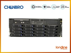 SERVER RACKMOUNT 4U 16-BAY LFF 35 SAS HDD W/1xRAID W/3UxPSU W/7xFAN - Chenbro