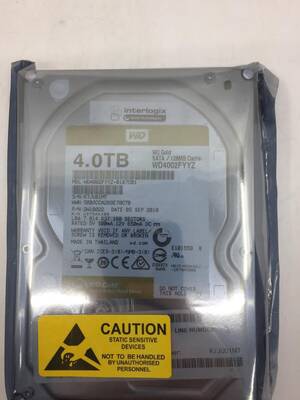 WESTERN DIGITAL GOLD 4TB 7.2K SATA 6GBS 128MB 3.5 HDD - 3